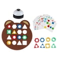 thumbnail image 2 of Juego de mesa para aprender colores, juego de batalla interactivo, juego de rompecabezas de combinación de formas con campana, 2 of 9