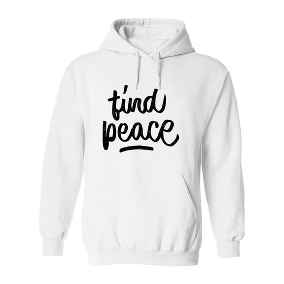 Find Peace  Hoodie Men -Image by Shutterstock, Male 3X-Large