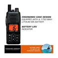 thumbnail image 2 of Standard Horizon HX380 1.5-Inch 5W Standard Handheld VHF Marine Radio with 40 LMR Channels, IPX7 Waterproof and NOAA Weather, 2 of 6