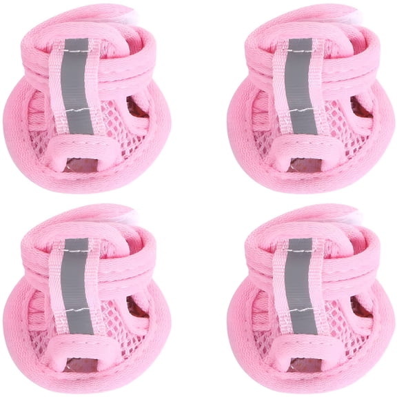 TELOLY Pet Supplies Dog Breathable Boots Pets Sandals Mesh Anti-Slip Dog Sneakers for Small Medium Large Dog, Pack of 4