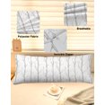 thumbnail image 2 of Grey Tree Long Body Pillow Cover 20x60 Inch, Botanical Vintage Birds Branch Decorative Pillowcase with Zipper, Microfiber Pillow Protector, Soft Breathable Long Pillowcases for Women, 2 of 9