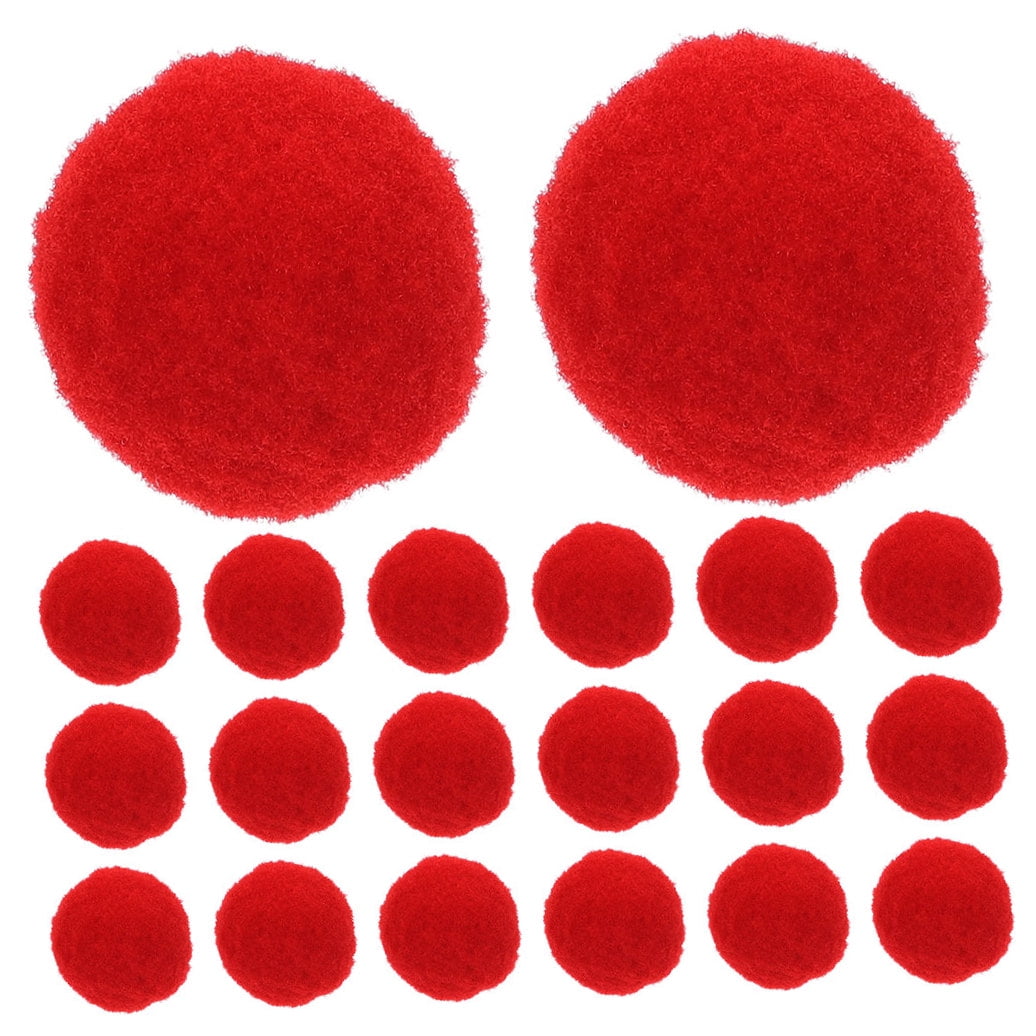 OUNONA 600 Pieces Red Soft Pom Pom for Crafts, Decorations, Kids Art Projects and Activities