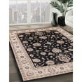 thumbnail image 2 of Ahgly Company Indoor Square Mid-Century Modern Charcoal Black Oriental Area Rugs, 6' Square, 2 of 6