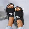 thumbnail image 5 of Hoshose Platform Sandals Women with Soft Cushioned Footbed Open Toe Slip On Slippers for Summer, 5 of 7