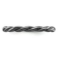thumbnail image 3 of Auriga Fine Jewelry 925 Sterling Silver Black-plated Twist Ring for Women Size 5, 3 of 6