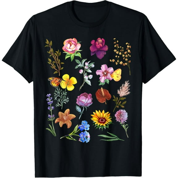 Botanical Vintage Flower Wildflower Farmer Market Gardener T-Shirt