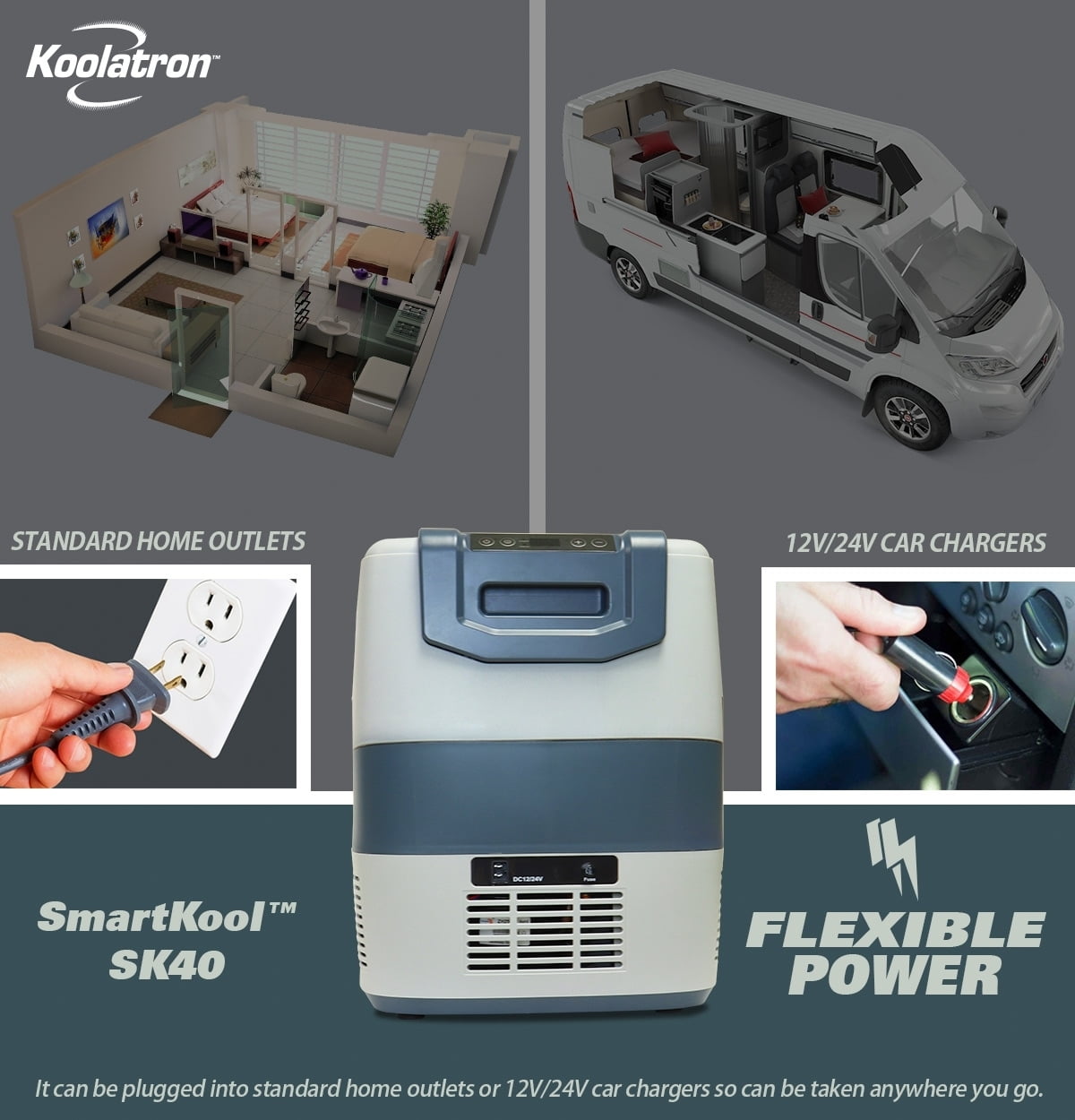 Koolatron 12V Portable Freezer/Refrigerator w/ Bluetooth 42 qt (40L)
