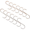 thumbnail image 3 of Tiny S Hooks Practical Design Metal Hanging Hooks for Home Organization Rose Gold 12Pcs, 3 of 5