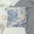 thumbnail image 2 of COMIO Blue Floral Pillow Covers  Vintage Flower Blue White Decorative Throw Pillow Covers Set of  Chinoiserie Pillowcases  Square Cushion Covers For Couch Bed Sofa Chair Car Decor, 2 of 5
