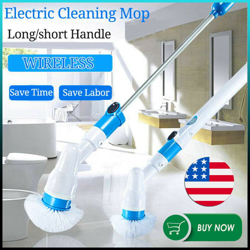 Electric Spin Scrubber Turbo Scrub Cleaning Brush Cordless Chargeable Cleaner 