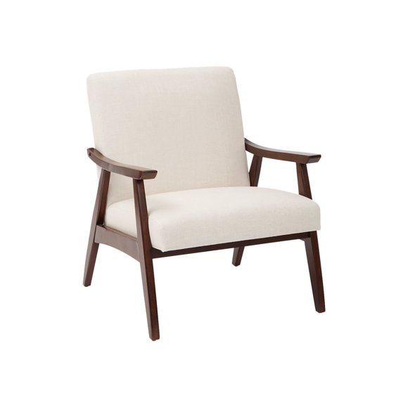 Worksmart Davis - Chaise - Accoudoirs - Tissu - Blanc, Lin