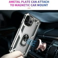 thumbnail image 5 of Compatible with iPhone 13 Pro Max Case Built-in 360 Ring Holder Kickstand, Extreme Protection Military Armor Magnetic Car Dual Layer Protective Heavy Duty Phone Cover For iPhone 13 Pro Max,Silver, 5 of 8