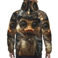 thumbnail image 7 of Goofa Vintage Gentleman Duck for Men's Hooded Sweatshirt - Lightweight Pullover Hoodie with Kangaroo Pocket, Perfect for Everyday Wear-XX-Large, 7 of 7