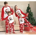 thumbnail image 2 of Conjunto de pijamas familiares a juego de Navidad con estampado de Papá Noel HO HO HO para adultos, niños y bebés, pijamas familiares navideños 2025, 2 of 3