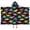 Black Colorful Dinosaur, variant on Black Colorful Dinosaurs Pattern Hooded Bath Towel,50"x30" for Ages 3 To 12 Kids, Quick Dry Lightweight Soft Microfiber Hood Beach Towel Cover Up for Kids