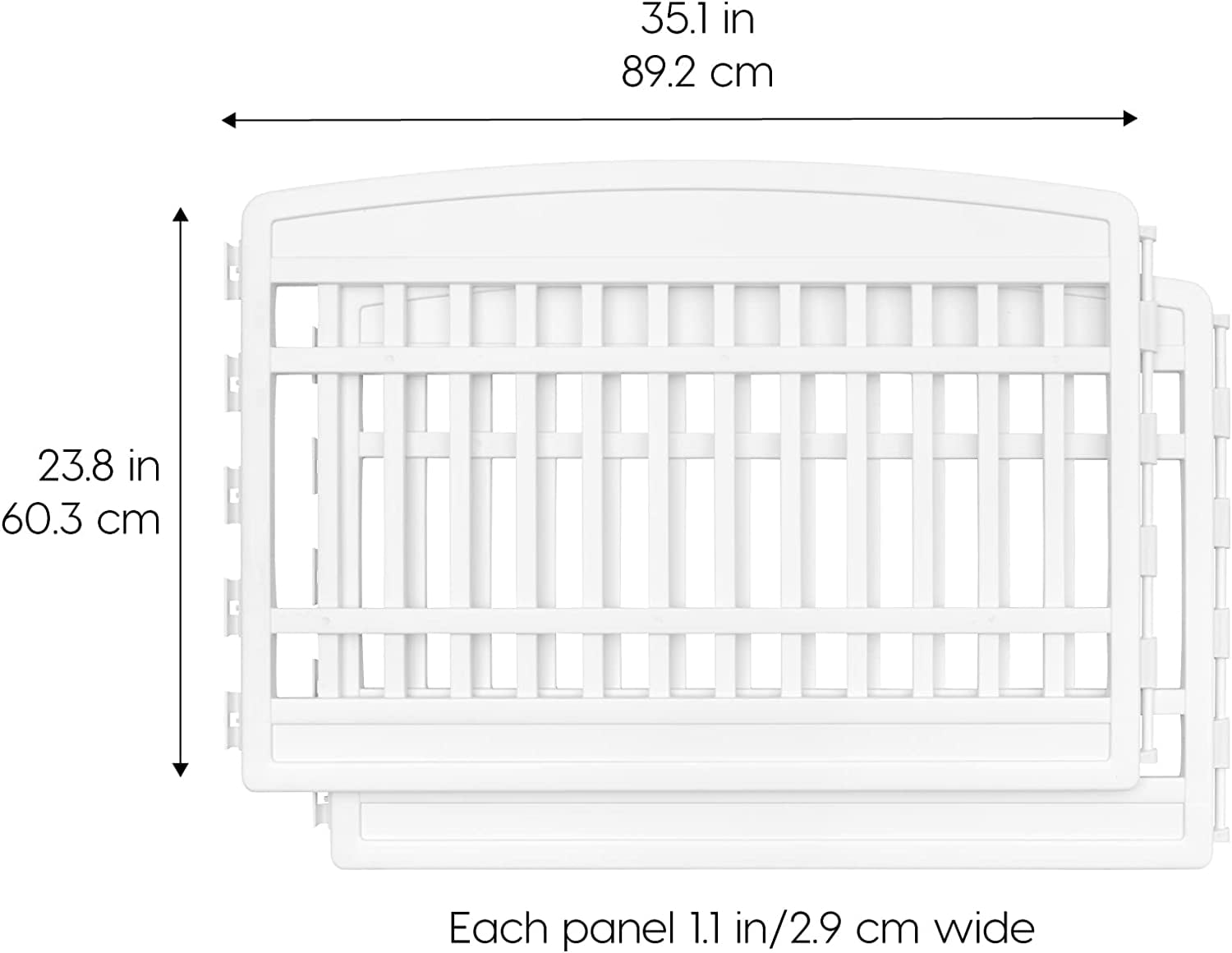 IRIS 24'' Pet Playpen 2 Panel Add-On, Dog Playpen, Puppy Small Medium Dogs, Heavy-Duty Molded Plastic, Rust-Free