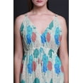 thumbnail image 4 of Bimba Robe Longue Imprimée Florale pour Femmes avec Cordon de Serrage Bretelles Spaghetti Tenue de Plage-TG, 4 of 5