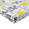 thumbnail image 2 of Ambesonne Flowers Fitted Sheet, Daisy Leaf Spring Time, Twin XL Size, Yellow White, 2 of 3