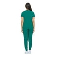 thumbnail image 3 of Women's Essential Scrub Set Cool Stretch Jogger Scrub Top and Pant (XX-Large, True Hunter Green), 3 of 6