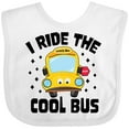 thumbnail image 3 of Inktastic I Ride the Cool Bus with Yellow Bus Boys or Girls Baby Bib, 3 of 4
