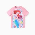 thumbnail image 4 of Disney Princess Girls Swimsuits Sets Ariel Graphic Swim T-shirt and Shorts Tankini Rash Guard Bathing Suits Sizes 2-9, 4 of 6