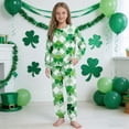 thumbnail image 2 of Camisas de Manga Larga para Niños para Niños Conjunto Impreso con Pantalones para las Vacaciones Del Día de San Patricio Y Ropa Casual para Niñas Camisas de Manga Larga, 2 of 9