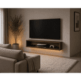thumbnail image 1 of Mueble De Tv Flotante Mdf Pared Minimalista Cafe 100cm, 1 of 7
