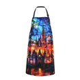 thumbnail image 3 of Cauagu Magical Stained Glass Castle Aprons with Pockets,Waterproof Apron for Women,Kitchen Cooking Apron Adjustable Bib Aprons Chef Apron for Cooking,Drawing,Crafting, 3 of 8