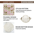 thumbnail image 3 of Laundry Basket, Collapsible Large Laundry Hamper Waterproof with Leather Handle, Dirty Clothes, Baby Kids Toy Storage Baskets Dorm - Rhombus, 3 of 6