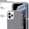 thumbnail image 4 of Case for iPhone 11 Pro, Rugged Durable Defender Heavy Duty 3 in 1 Shockproof Bumper Full Body Protective Cover Phone Case for iPhone 11Pro 5.8'' Display (Gray White), 4 of 14