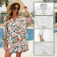thumbnail image 6 of SCRAWLGOD Floral Butterfly 3/4 Sleeve Cardigan Shirt for Women Plus Size Cardigan for Women S Women's Blouses & Button Up Shirts Aesthetic Button Down Shirts, 6 of 7