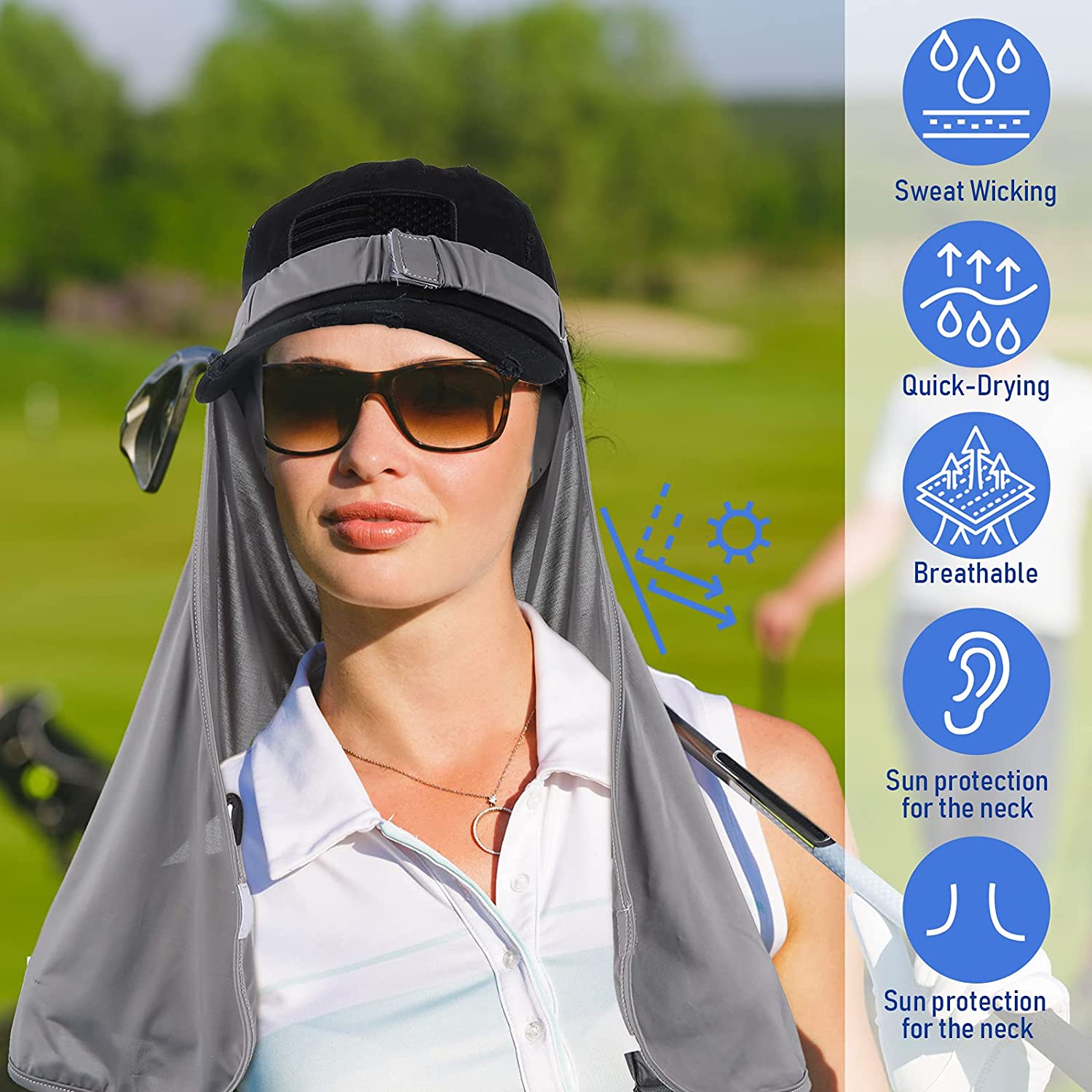 Sun Cycling Running Neck Protection Hat 