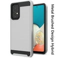 thumbnail image 2 of Kaleidio Case For Samsung Galaxy A53 5G [Brushed Metal Texture] Hybrid 2-Piece Armor [Shockproof] Slim Cover [Silver/Black], 2 of 3