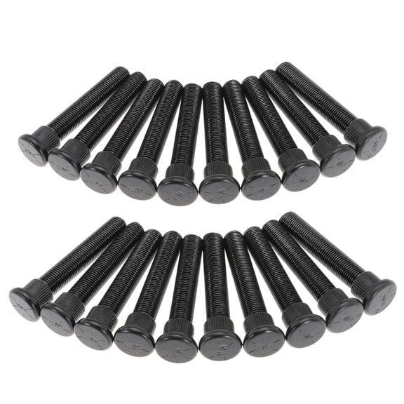 Wheel Stud Bolt 1" Longer Than Stock for Ford for Mustang 1965-2004 for Chevy C10 1973-1987 with Extended Length, 1/2" x 20 Thread, 3" Length, 0.625 Knurl (20Pcs)