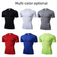 thumbnail image 5 of Ropa deportiva PRO de manga corta ajustada para entrenamiento deportivo, de secado rápido, muy elástica, transpirable, para correr, baloncesto y entrenamiento deportivo, 5 of 5