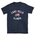 thumbnail image 1 of Lake Villa Illinois Patriot Men's Cotton T-Shirt, 1 of 1