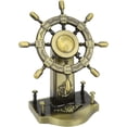 thumbnail image 1 of Adorno de rueda de barco, estatua de rueda de barco de aleación, adorno de timón, decoración pirata, adornos de timón náutico de estilo retro para hogares, bares, 1 of 4