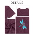 thumbnail image 4 of XCHQRTI Women's Dragonfly Tee Shirts Plus Size Graphic Tshirts Flower Oversized Tops with Dragonflies Short Sleeve, 4 of 6