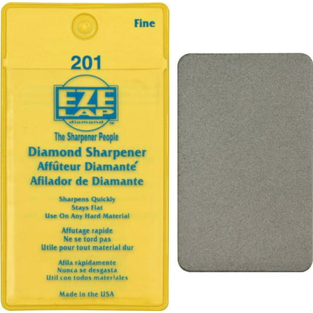 EZE-LAP 201 Credit Card Size Fine Diamond Sharpening Stone, Fine diamond grit; 600 grit; our best general purpose grit By
