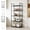Black, variant on PSVFUJZ 5 Tier Kitchen Microwave Cart Kitchen Rack Rolling Cart Floor Organizer Shelf Microwave Stand for Bathroom Home Organization and General Daily Use