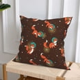 thumbnail image 6 of Throw Pillow Covers, Space Fox Soft Square Pillow Cases with Invisible Zipper for Couch Bed Sofa, Farmhouse Fall Home Decor 20"x20", 6 of 7