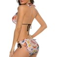 thumbnail image 3 of NICKSUN Women's Bikini Sets, Cute Print Two Piece Bathing Suits Sexy Halter Padded Bikini Swimsuits, 3 of 6