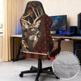 thumbnail image 4 of Pzuqiu Zipper Deer Computer Chair Seat Slipcovers Comfortable Office Chairs Protector Stylish Rotating Backrest and Seat Protectors for Gaming Room Office Home Decor, 4 of 7