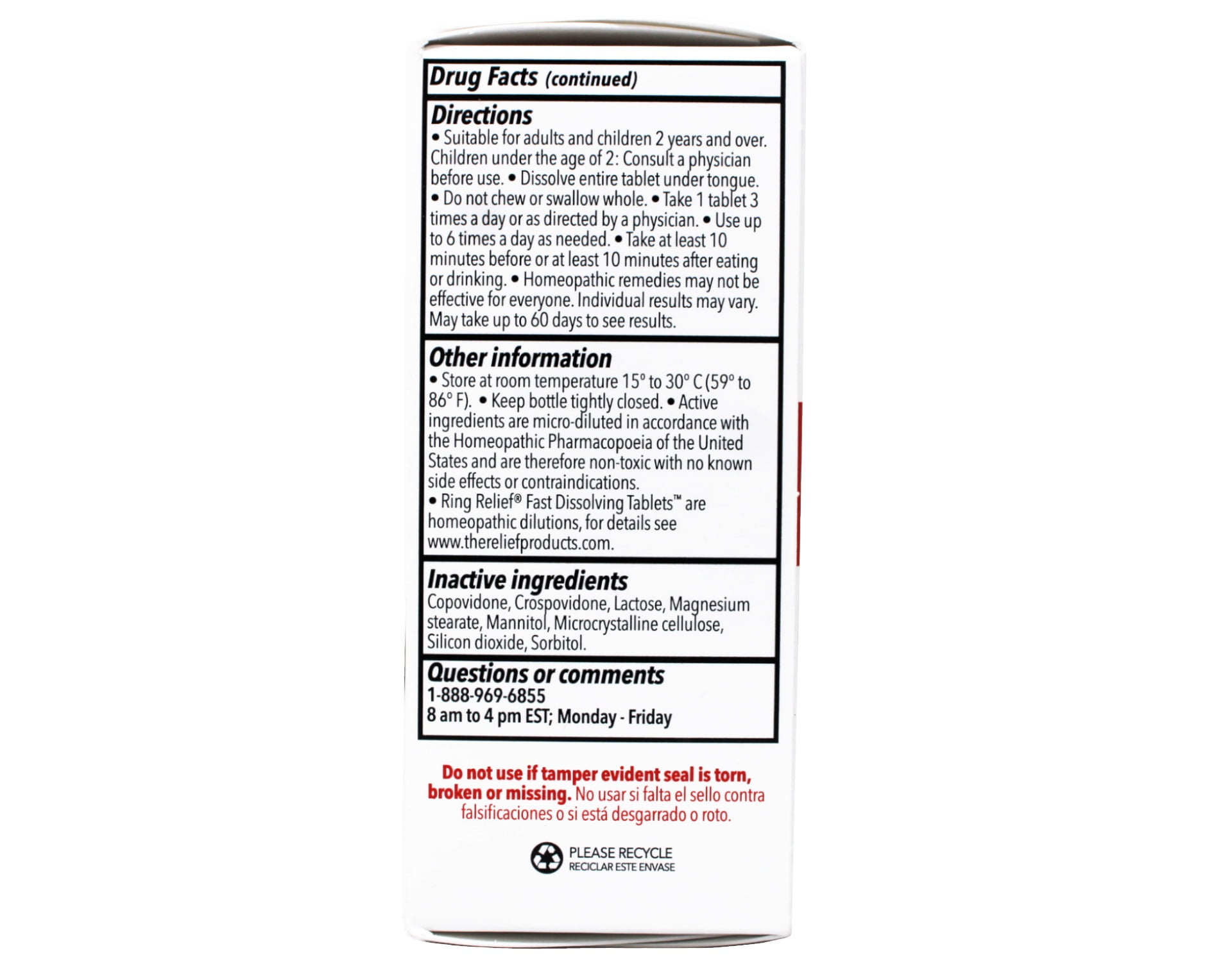 3 Pack - TRP Natural Ears Ring Relief for Tinnitus Symptoms, Fast Dissolving Tablets, 70 count