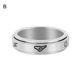 thumbnail image 2 of Jiaroswwei Spinner Rings Long Lasting Unisex Anti-rust Alloy Moon Star Fidget Ring Stress Relieving Anxiety Ring for Party, 2 of 8