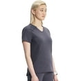 thumbnail image 3 of Cherokee Infinity Women's V-Neck Scrub Top with Kangaroo Pocket, High-Low Hem IN620A, S, Pewter, 3 of 5