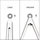 thumbnail image 3 of 2025 Premium Stainless Steel Food Tongs, 9" & 12" Grey Silicone BPA-Free Non-Stick BBQ Cooking Tongs, 3 of 5