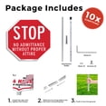 thumbnail image 3 of Stop No Admittance Without Proper Attire (10 Pack) 10 inch X 10 inch Octagon Plastic Signs with Aluminum Mounting Stakes Weather Resistant UV Protected for Workplace Private Property, 3 of 8