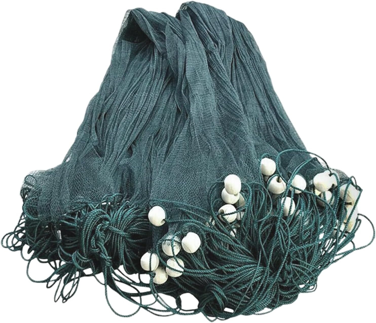 Miumaeov Floating Fishing Landing Net, ﻿Non-Snag Net for Wade Fishing, Fly Fishing, & Kayak Fishing,Fishing Cast Monofilament Net Beach Seine Net, Green,6.5x33FT