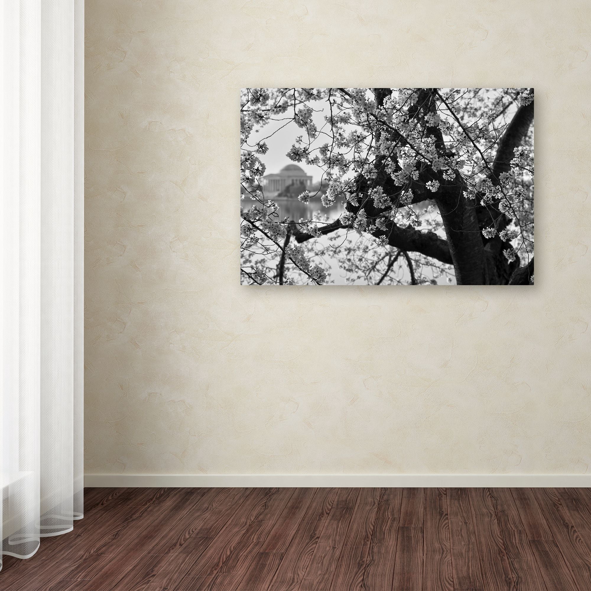 Trademark Fine Art "Blossoms BW" Canvas Art by CATeyes